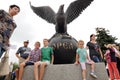 Orel, Russia - August 03, 2016: Eagle statue opening ceremony. B Royalty Free Stock Photo