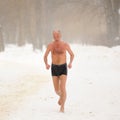 Orel, Russia - January 19, 2016: Russian epiphany feast. Man in