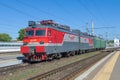 Soviet freight mainline two-section electric locomotives VL11 Royalty Free Stock Photo