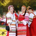 Orel, Russia - June 24, 2016: Turgenev Fest. Girls and women in Royalty Free Stock Photo