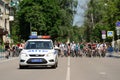 Orel, Russia - May 29, 2016: Russian Bikeday in Orel. Police car