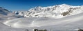 Mountain Panorama in the Orelle sector of the 3 Valleys Royalty Free Stock Photo