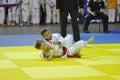 Orenburg, Russia - 16 April 2016: Boys compete in Judo