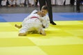 Orenburg, Russia - 16 April 2016: Boys compete in Judo