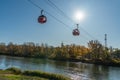 Orenburg-Russia-06 2019: a cable car that travels across the Ural in Orenburg