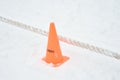 Orenburg, Russia - January 26, 2017 year: Students compete in the tug-of-war