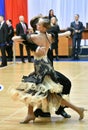 Orenburg, Russia - November 02-03, 2019: Girl and boy dancing Royalty Free Stock Photo