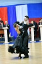 Orenburg, Russia - November 02-03, 2019: Girl and boy dancing Royalty Free Stock Photo