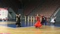 Orenburg, Russia - November 02-03, 2019: Girl and young man compete in sports dances