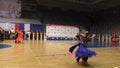 Orenburg, Russia - November 02-03, 2019: Girl and young man compete in sports dances