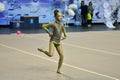 Orenburg, Russia - November 25, 2017 year: girls compete in rhythmic gymnastics