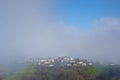Orendain in the clouds and fog, Euskadi Royalty Free Stock Photo