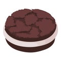 Oreo biscuit icon, isometric style Royalty Free Stock Photo