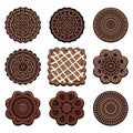 oreo cookie set, vector Royalty Free Stock Photo