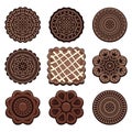 oreo cookie set, vector