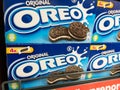 oreo logo on packs of cookies for sale.