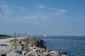 The Oresund bridge, the link between Sweden and Denmark. View from On, in Malmo, Sweden. Royalty Free Stock Photo
