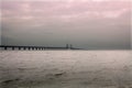 Oresund Bridge on sunset, Sweden, Malmo. Royalty Free Stock Photo