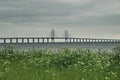 The Oresund bridge, view from Malmo.