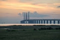 Oresund at dusk Royalty Free Stock Photo