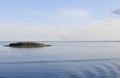 Modern Wind Turbines on Water, Oresund Isle, Sweden, Denmark Royalty Free Stock Photo