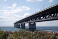 Oresundsbron from left side Royalty Free Stock Photo