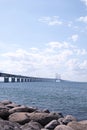 Oresundsbron on the oresund Royalty Free Stock Photo
