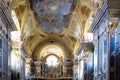 Organ in Cathedral of Bressanone or Brixen, baroque interior and altar, South Tyrol, Alto Adige, Italy Royalty Free Stock Photo