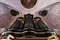 The organ in the church of Saint Catherine of Alexandria in Zagreb Royalty Free Stock Photo