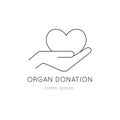 Organ Donation line icon