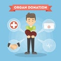 Organ donation man.