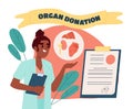Organ donation vector concept Royalty Free Stock Photo
