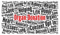 Organ donation word cloud Royalty Free Stock Photo