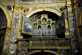 The organ in the Incoronata temple in the city center in Lodi in Lombardy (Italy) Royalty Free Stock Photo