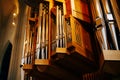 The organ inside Hadlgrimskirkya is a Lutheran church in Reykjavik, the capital of Iceland.