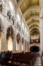 Organ in interior of Almudena Cathedral Royalty Free Stock Photo