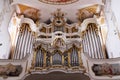 Organ in the monastery church of St. John in Ursberg, Germany Royalty Free Stock Photo