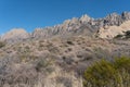 Horizontal of Organ Mountains Desert peaks National Monument. Royalty Free Stock Photo
