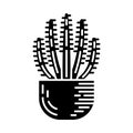 Organ pipe cactus in pot glyph icon