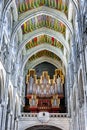 Organ Pipes in Cathedral of Almudena Royalty Free Stock Photo