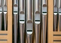 Organ pipes in a church Royalty Free Stock Photo