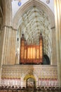 Organ Pipes In Historic Cathedral