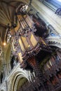 Organ pipes in historic English cathedral