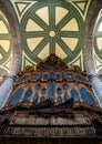 Organ Pipes old inside a church cathedral in mexico city downtown Royalty Free Stock Photo