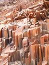 Organ pipes rock formations in Damaraland, Namibia Royalty Free Stock Photo