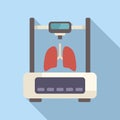 Organ printer bioprinting icon flat vector. Organ monitor Royalty Free Stock Photo