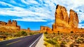 The Organ, a Sandstone Rock Formation along the Arches Scenic Drive in Arches National Park Royalty Free Stock Photo