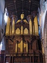 St Nicholas Cathedral interior, Newcastle upon tyne, UK with organ Royalty Free Stock Photo