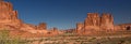 The Organ and the Three Gossips in Arches National Park, Moab, Utah Royalty Free Stock Photo