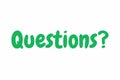 Questions word. Royalty Free Stock Photo